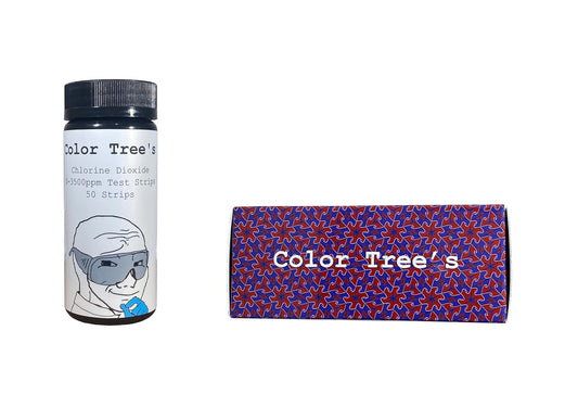 Color Tree's 0-3500ppm Chlorine Dioxide Test Strips - 50x Barrel