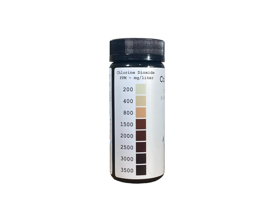 Color Tree's 0-3500ppm Chlorine Dioxide Test Strips - 50x Barrel